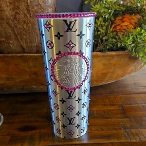 Sparkle Boutique Starbucks Tumbler LV